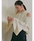 オープンショルダーボリュームブラウス
