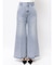 センタープレスワイドフレアデニムパンツ