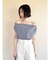 【接触冷感】オフショルドレープカットトップス