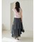 アシメティアードコットンスカート