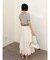 アシメティアードコットンスカート