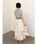 アシメティアードコットンスカート