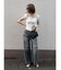 リップドデニムパンツ