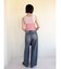 リップドデニムパンツ