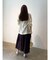 カットジャガードパイピングワンピース