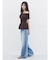 ベルトセミワイドデニムパンツ