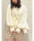 フードflowerニットtops