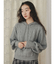 フードflowerニットtops
