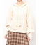 フードflowerニットtops