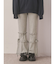 フリルリブフレアパンツ