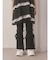 フリルリブフレアパンツ