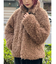 poodle collar fakefur coat