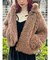 poodle collar fakefur coat
