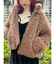 poodle collar fakefur coat