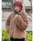 poodle collar fakefur coat