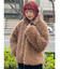 poodle collar fakefur coat