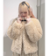 poodle collar fakefur coat