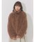poodle collar fakefur coat