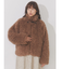 poodle collar fakefur coat