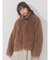 poodle collar fakefur coat