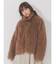 poodle collar fakefur coat