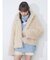 poodle collar fakefur coat