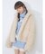 poodle collar fakefur coat
