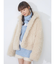 poodle collar fakefur coat