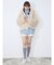 poodle collar fakefur coat