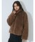 poodle collar fakefur coat