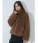 poodle collar fakefur coat