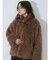 poodle collar fakefur coat