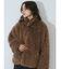 poodle collar fakefur coat