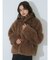 poodle collar fakefur coat