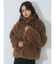 poodle collar fakefur coat