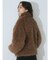 poodle collar fakefur coat