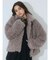 poodle collar fakefur coat