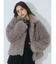 poodle collar fakefur coat