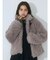 poodle collar fakefur coat