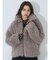 poodle collar fakefur coat