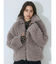 poodle collar fakefur coat