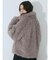 poodle collar fakefur coat