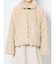 poodle collar fakefur coat