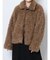 poodle collar fakefur coat