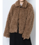 poodle collar fakefur coat