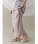 check×checkリボンギャザースカート
