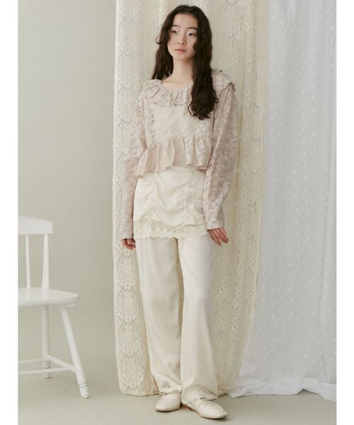 メリージェニー　フリルレースシャツ F メリージェニーフリルレースシャツ F