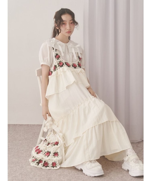 メリージェニー クロシェティアードキャミワンピース クロシェティアードキャミワンピース｜メリージェニーの通販｜&mall