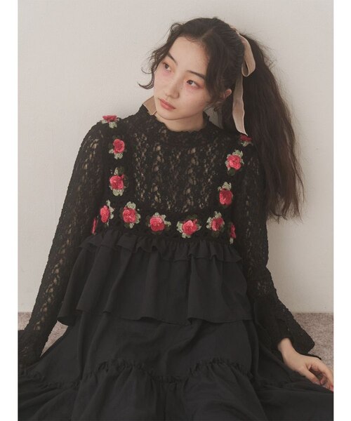 merry jennyクロシェティアードキャミワンピース 13thアニバーサリー クロシェティアードキャミワンピース｜メリージェニーの通販