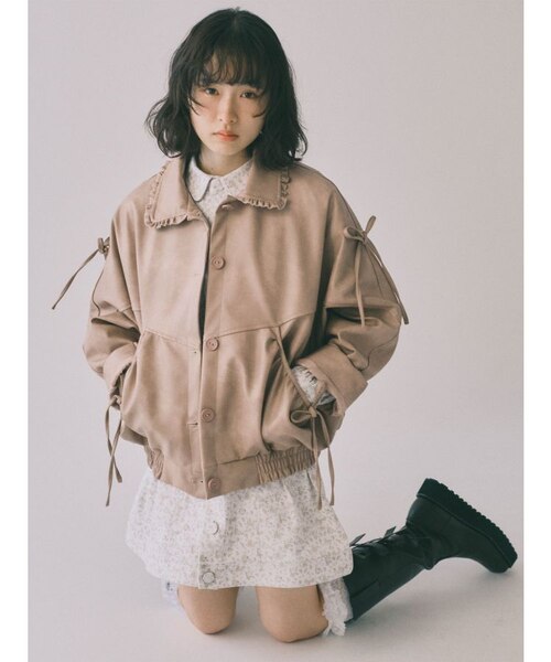 ギャザーリボンジャケット｜メリージェニーの通販｜&mall（アンド